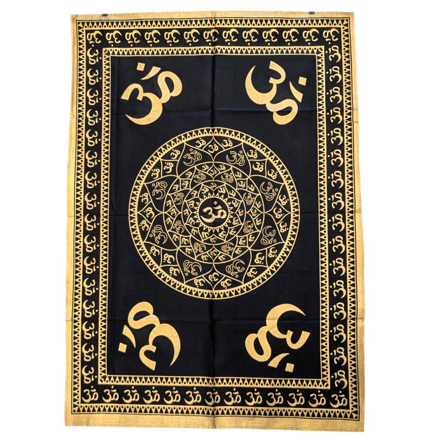 Golden Black Tapestry - Om Golden Black Tapestry - Om