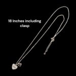 18 inch silver chain with 2 heart pendant