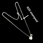 Pure Silver Small heart Pendant with Chain | 925 Sterling Silver Necklace