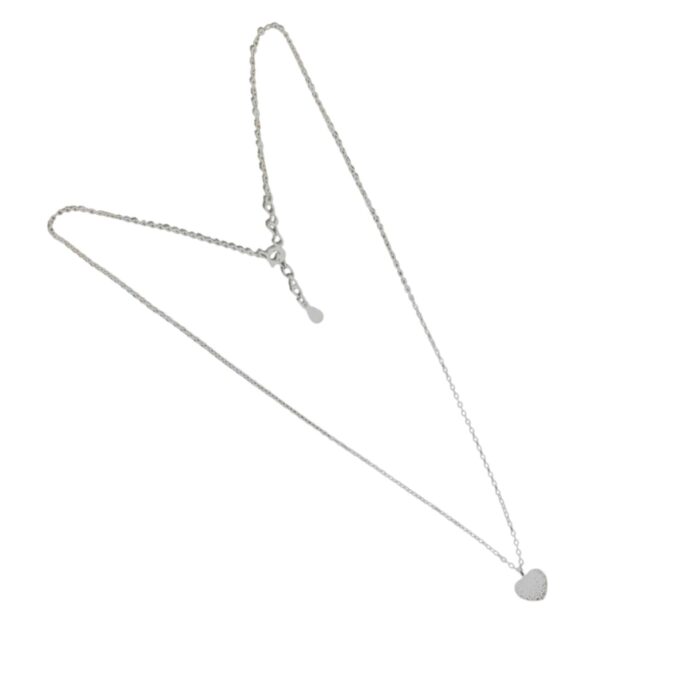 925 stamped Pure Silver Small heart Pendant with Chain