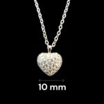 Pure Silver Small heart Pendant with Chain | 925 Sterling Silver Necklace