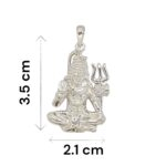 Dimensions of the Pure Silver Shiva Pendant for your Silver Chain | 925 Sterling Silver