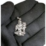 Real life look and size of the silver shiva pendant