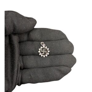 Real color and feel of the Swastik Silver Pendant