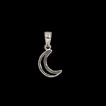 925 Sterling Silver Half Moon Pendant
