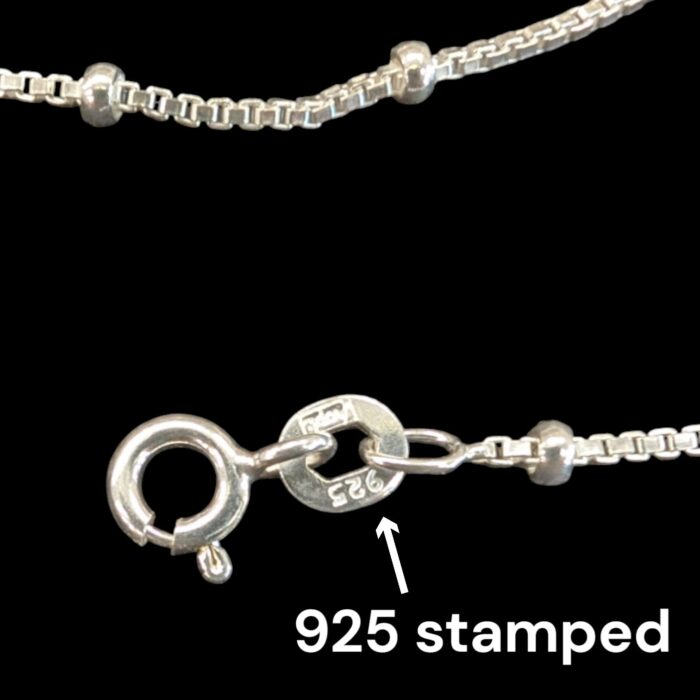 Sterling Silver Necklace Box Chain - 1mm - 18 inch - Image 3