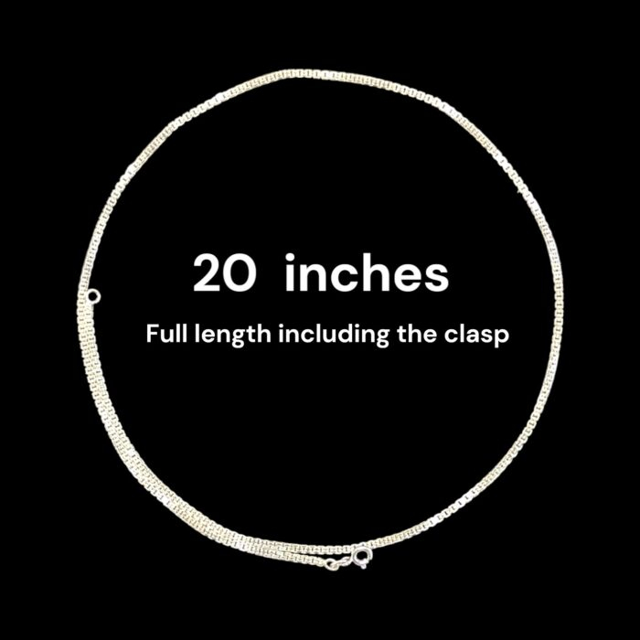 925 Sterling Silver 1.0 mm Venice Box Chain - 20 inch - Image 2