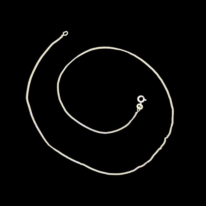 925 Sterling Silver 1mm Curb Chain - 18 inch - Image 4