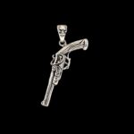 925 Sterling Silver Pistol Pendant