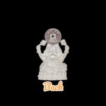 Back view of Pure silver Lakshmi Idol