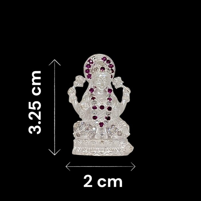 Dimensions of Pure silver Lakshmi Idol