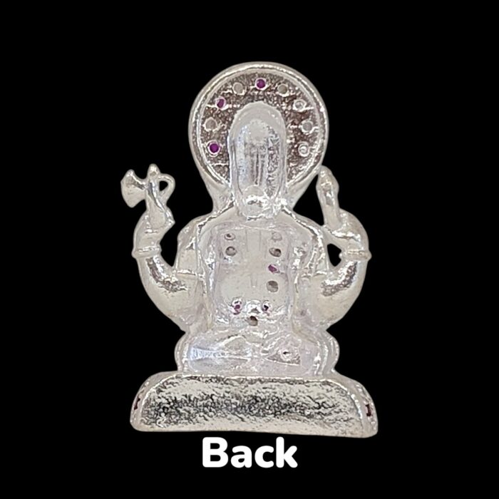 Back view of the Pure Silver Ganesh Idol