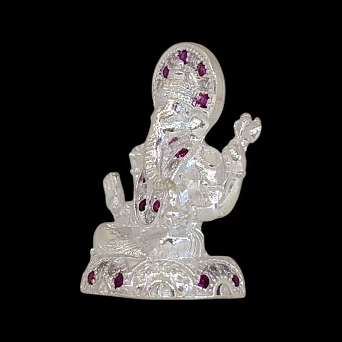 Side view of the Pure Silver Ganesh Idol