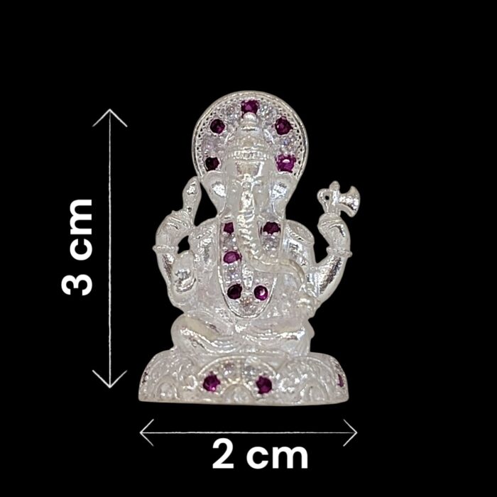 Dimensions of the Pure Silver Ganesh Idol