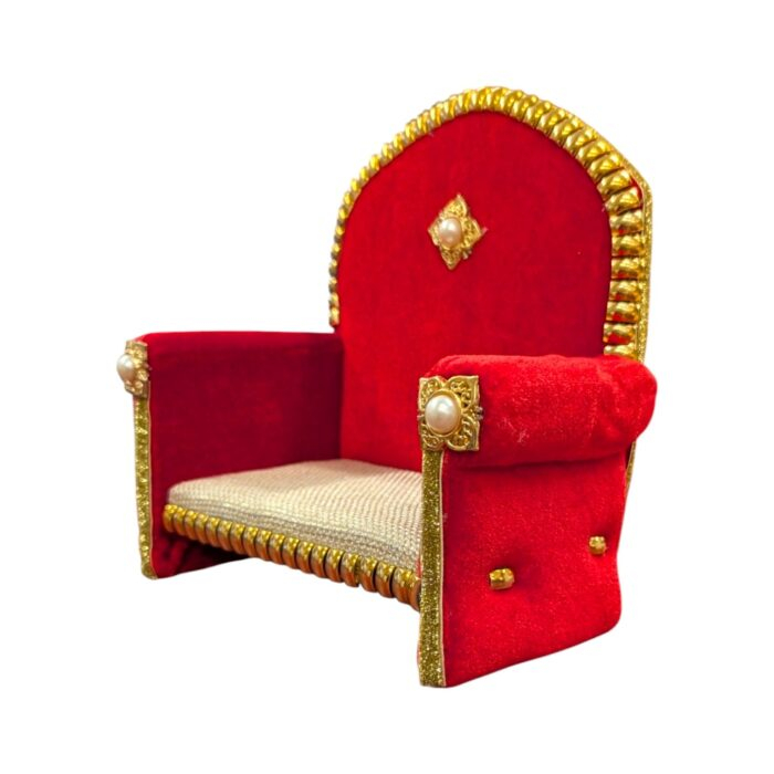 Laddu Gopal Singhasan | Ganpati Singhasan | Red back - Image 2