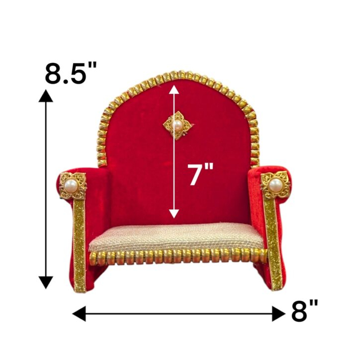 Laddu Gopal Singhasan | Ganpati Singhasan | Red back - Image 3