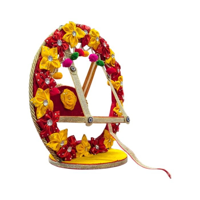 Handmade Laddu Gopal Jhula-Flowers | 12 inch - Image 2