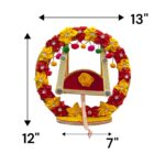 Handmade Laddu Gopal Jhula-Flowers | 12 inch - Image 3