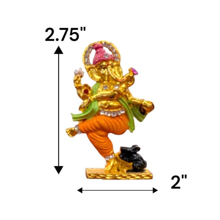 Car Dashboard Ganesha Idol on mushak - Image 2