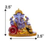 Car Dashboard Ganesha Idol - Singhasan - Purple - Image 2
