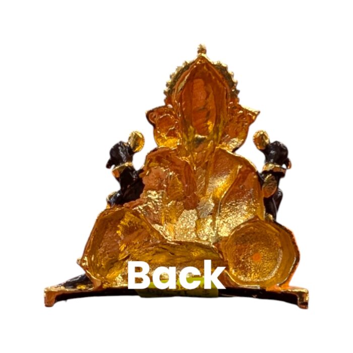 Car Dashboard Ganesha Idol - Singhasan - Brown - Image 6