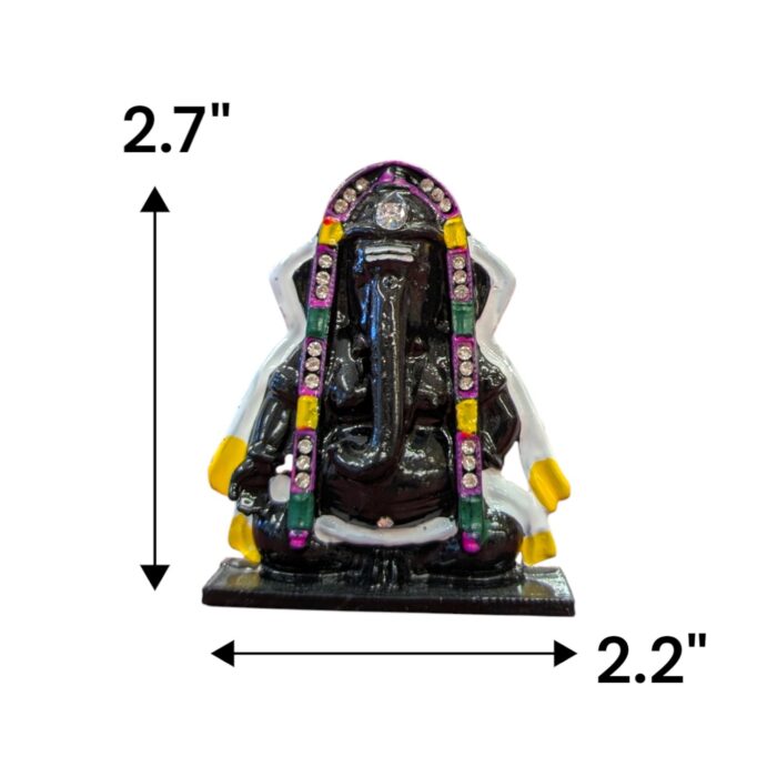 Unique Black Ganesha Car dashboard Idol - Image 2
