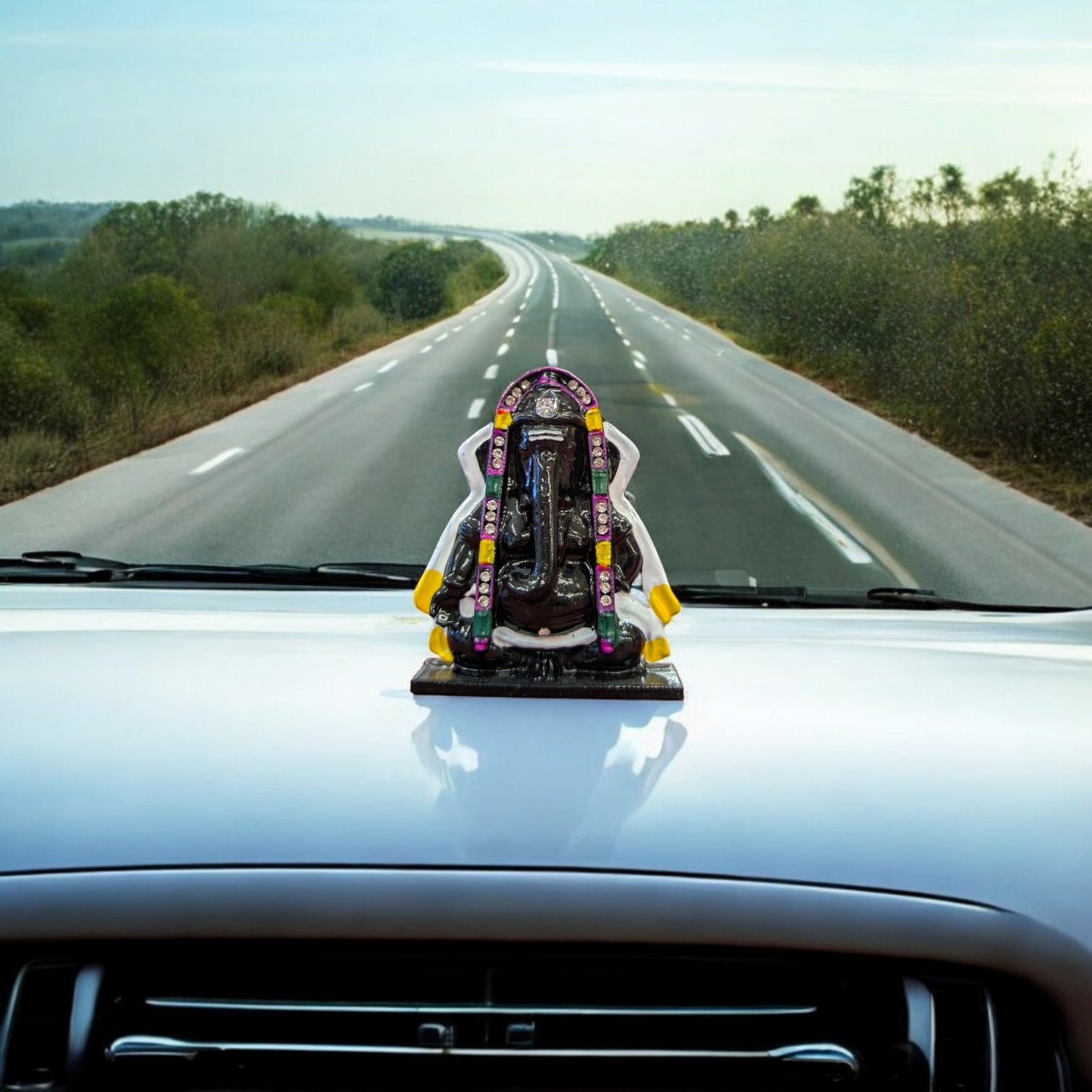 Photoroom-20250513_120931.jpg Unique Black Ganesha Car dashboard Idol - Image 1
