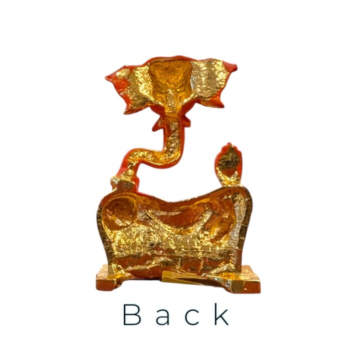 Torsoless Orange Ganesha Statue - Taklu - Image 6