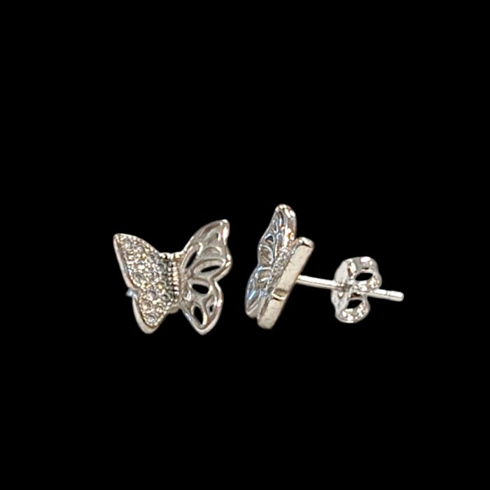 925 sterling silver stud earrings - Butterfly