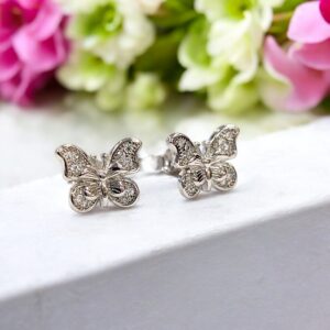 925 Sterling Silver stud Earrings - Butterfly | Gift for her | Earrings for women