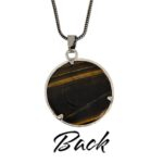 Back side of the Natural Tiger eye stone pendant