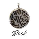 Close-up view of the backside of Pentagram pendant with tiger eye stone