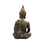 Side view of Meditating Buddha Statue Golden Black