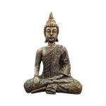 Meditating Buddha Statue Golden Black