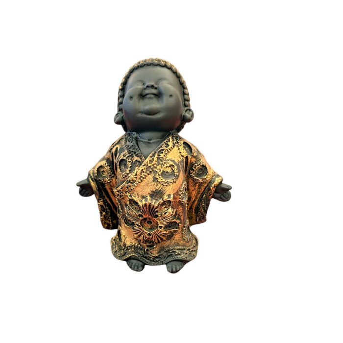 Baby Buddha Statue set - Golden Antique