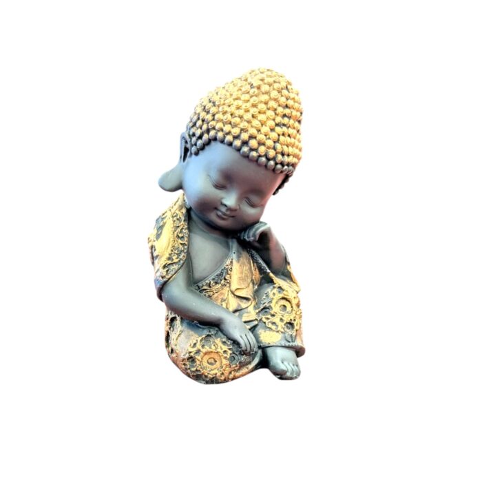 Baby Buddha Statue set - Golden Antique