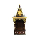 Wall Mountable Small Wooden home Temple - Dark Brown