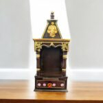 Small Wooden home Temple - Dark Brown | Wall Mountable