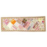 Patchwork Indian table runner - White - Image 2