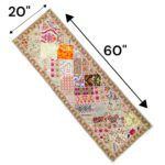 Patchwork Indian table runner - White - Image 5