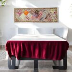 Patchwork Indian table runner - White