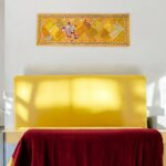 Patchwork Indian table runner - Yellow