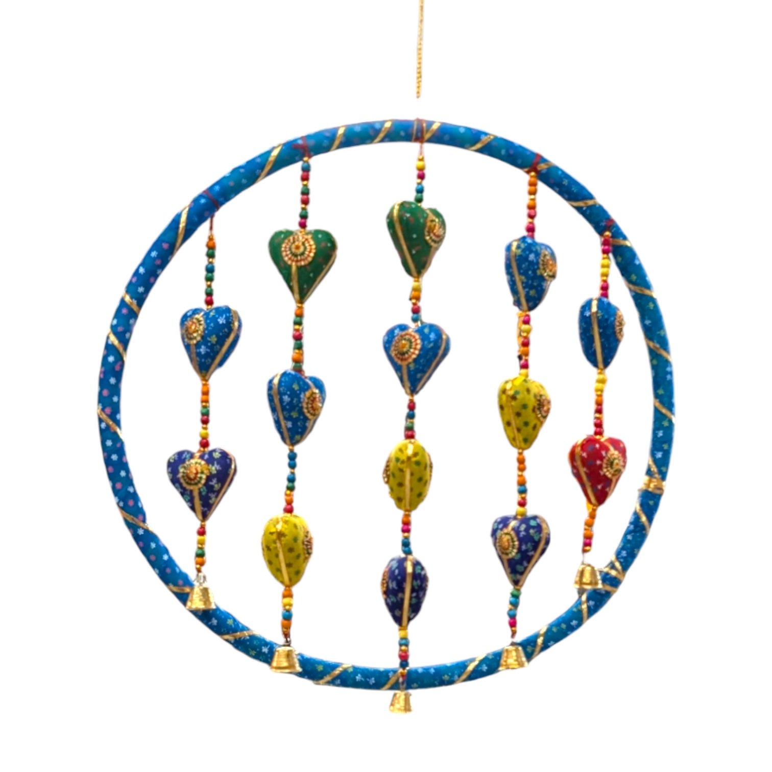 Photoroom-20250530_134321.webp Hoopla - Wall or Door Hanging - Heart Shape - Turquoise - Image 1