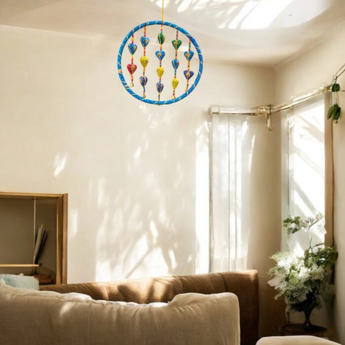 Hoopla - Wall or Door Hanging - Heart Shape - Turquoise - Image 3