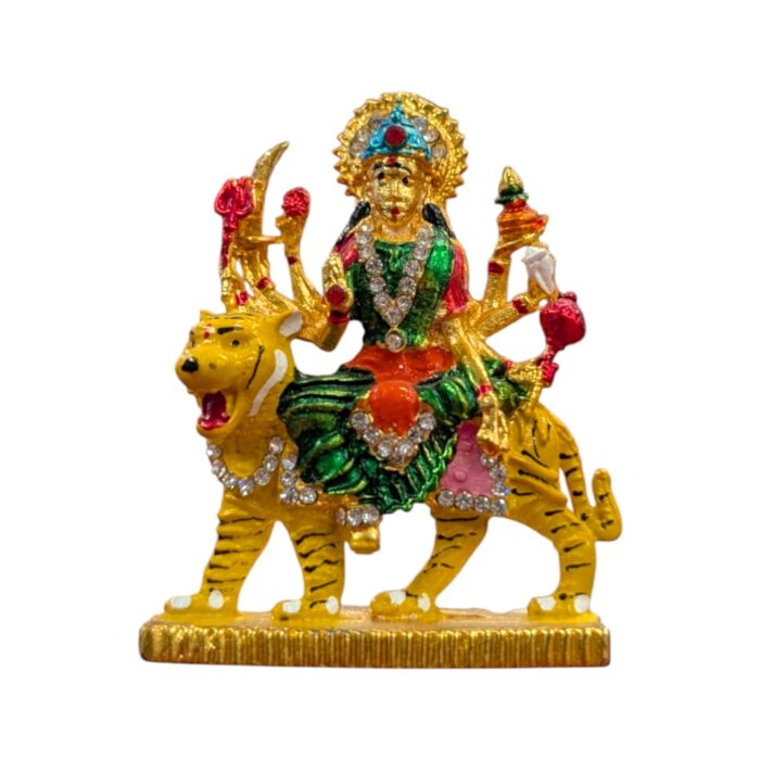 Sherawali car idol - Metal - Hand painted - Image 5