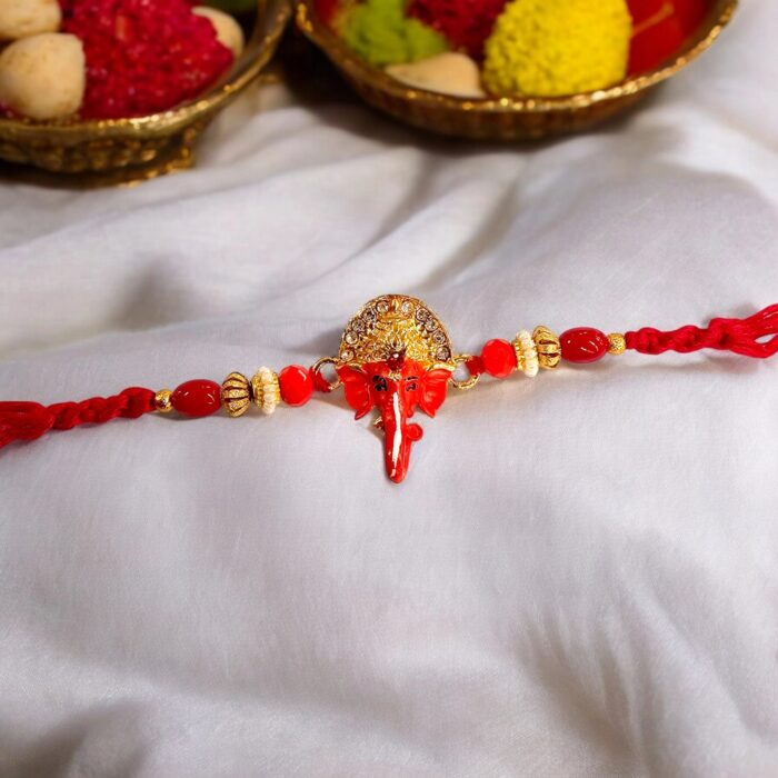 Auspicious Ganesha Rakhi | Quick Ship options in Canada and USA