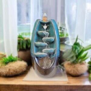 Backflow incense burner - Waterfall - Green