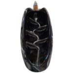 Backflow incense burner waterfall - Black | Backflow incense cone holder