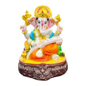 Ganesha Idol with account Books | Ganesh with Bahi Khata - Great Gift for business