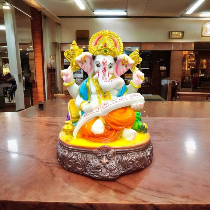 Ganesha Idol with account Books | Ganesh with Bahi Khata - Great Gift for business
